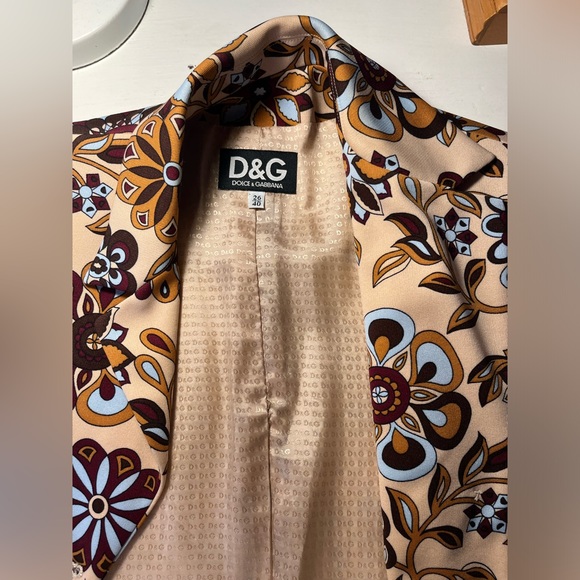 VINTAGE DOLCE & GABANA FLORAL BLAZER JACKET - Picture 5 of 6